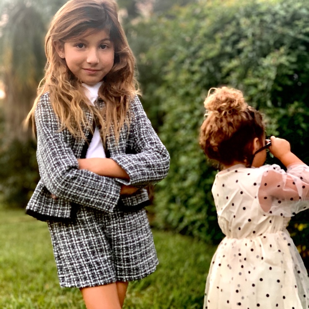 Two piece tweed set